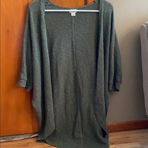 Long green cardigan